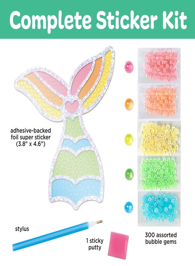 Creativity for Kids Bubble Gem Super Sticker: Mermaid, Crafts and Gifts for Girls, Mini Diamond Painting Kits for Kids, Small Mermaid Gifts and Easter Basket Stuffers, Crafts for Girls (Ages 6+) - Image 3